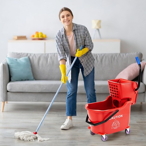 32l mop bucket set floor - mop,