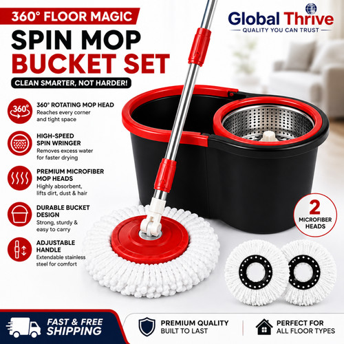 360 floor magic spin mop - spin,