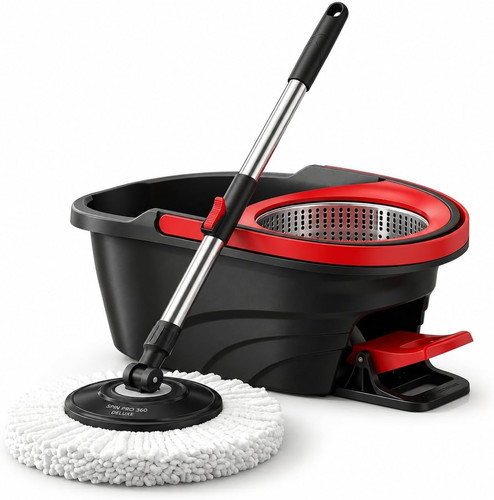 Deluxe spin mop bucket set - spin, &