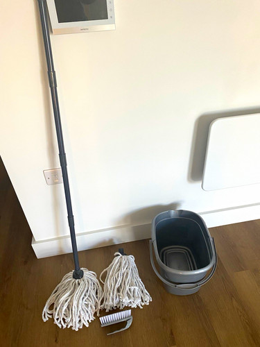 Mop bucket set grey - mop,