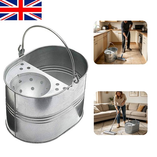 13l large metal mop bucket - metal,