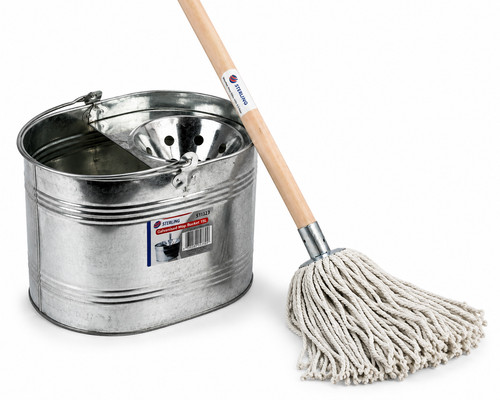 15l galvanised mop - mop, bucket
