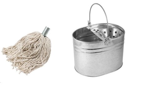 Galvanized mop bucket - galvanized,