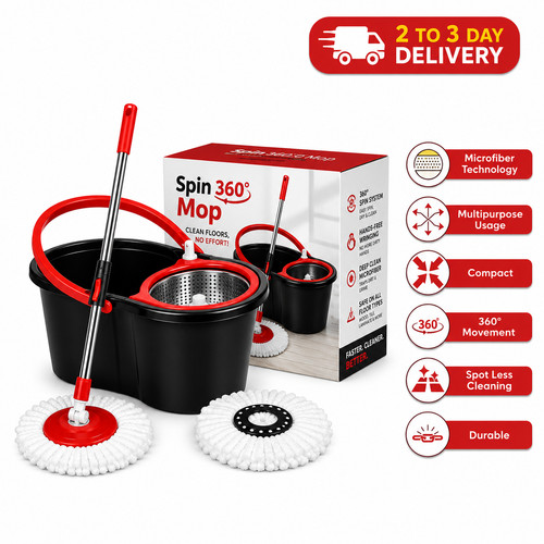 360 spin mop bucket set - 360°, &